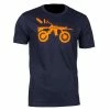 T Shirts Klim Ar Bike T Shirt Navy Orange