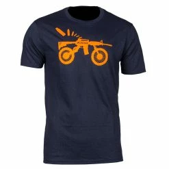 T Shirts Klim Ar Bike T Shirt Navy Orange