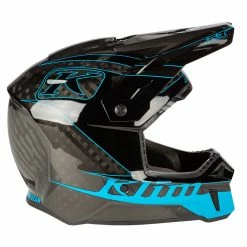 Fiber Klim F3 Carbon Draft Vivid Helmet Blue -Klim Sales Store klim f3 carbon helmet draft blu 3