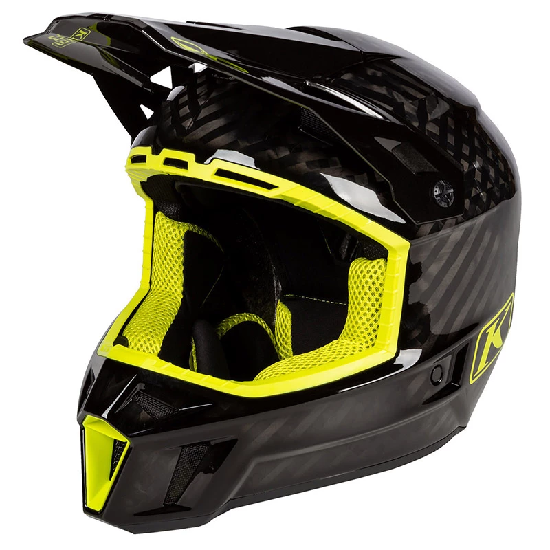 Fiber Klim F3 Carbon Hi-vis Helmet Yellow 1 Fiber Klim F3 Carbon Hi-vis Helmet Yellow