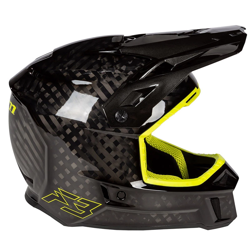 Fiber Klim F3 Carbon Hi-vis Helmet Yellow 3 Fiber Klim F3 Carbon Hi-vis Helmet Yellow - Image 3