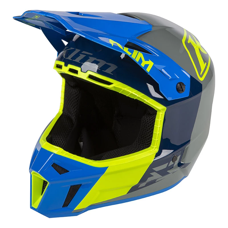 Fiber Klim F3 Prizm Kinetik Helmet Blue 1 Fiber Klim F3 Prizm Kinetik Helmet Blue
