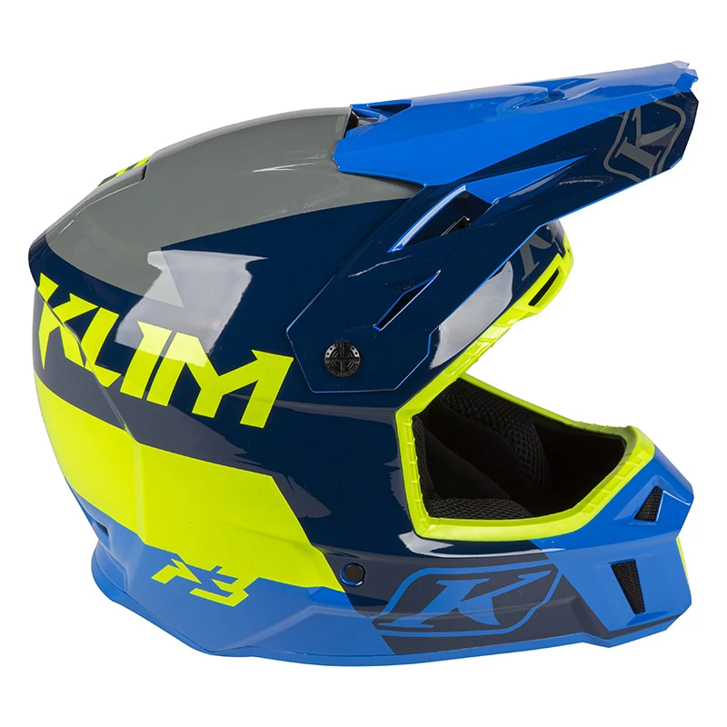 Fiber Klim F3 Prizm Kinetik Helmet Blue 3 Fiber Klim F3 Prizm Kinetik Helmet Blue - Image 3