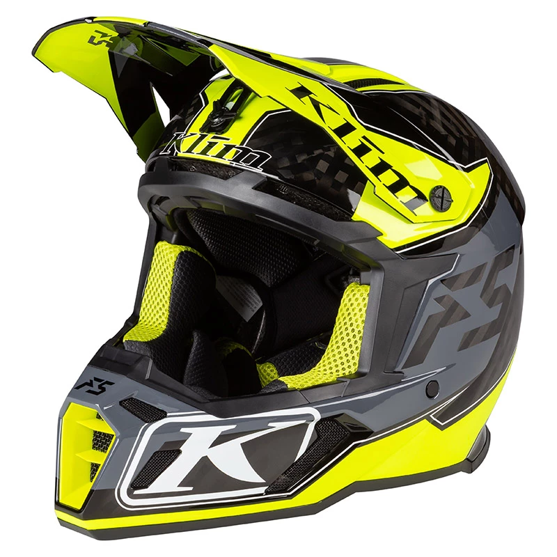 Fiber Klim F5 Shred Hi-vis Helmet Yellow 1 Fiber Klim F5 Shred Hi-vis Helmet Yellow