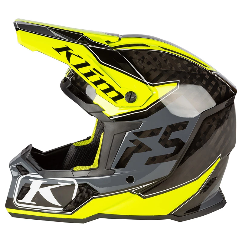 Fiber Klim F5 Shred Hi-vis Helmet Yellow 2 Fiber Klim F5 Shred Hi-vis Helmet Yellow - Image 2