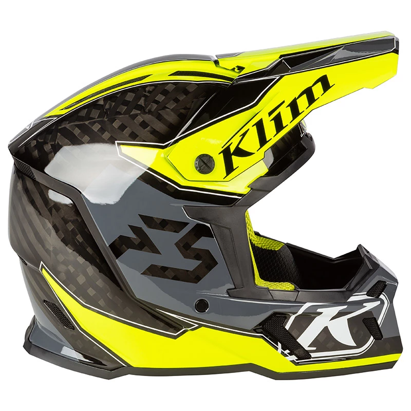 Fiber Klim F5 Shred Hi-vis Helmet Yellow 3 Fiber Klim F5 Shred Hi-vis Helmet Yellow - Image 3