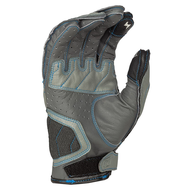 Summer Klim Induction Gloves Cool Grey Electric Blue 2 Summer Klim Induction Gloves Cool Grey Electric Blue - Image 2