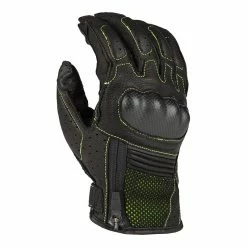 Summer Klim Induction Leather Gloves Black Hivis