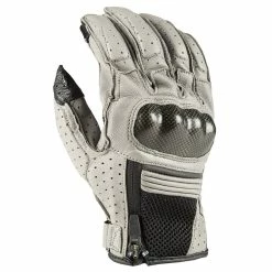 Summer Klim Induction Leather Gloves Grey